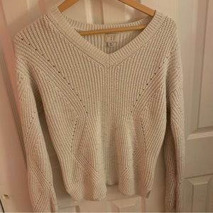 off-white v neck sweater
